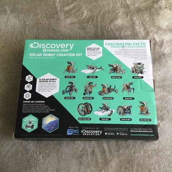 Discovery Mindblown Solar Robot Creation Kit STEM 12 in 1 190 Pcs Kids DIY - Picture 2 of 4
